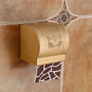 DecorBites™ Black Carved Aluminum Bathroom Tissue Holder Toilet Paper Roll Rack