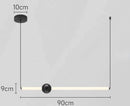 DecorBites™ Glass Rod Pendant Light - Modern Long Hanging Lamp for Living Room, Bedroom & Shop