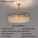 DecorBites™ Gold Crystal Chandelier for Living Room Luxury Lighting Fixture