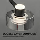 DecorBites™ Glass LED Chandelier: Modern Minimalist Copper Pendant Light for Living Room & Bedroom