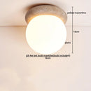 DecorBites™ LED Ceiling Lamp Natural Yellow Travertine Walnut Wood Ceiling Lights