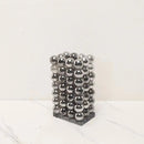 DecorBites™ Geometric Crystal Ball Silver Ball Glass Vase, Home Decoration Accessories