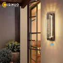 DecorBites™ Crystal Bubble Glass LED Outdoor Wall Sconce for Porch and Garden