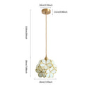 DecorBites™ Glass Petal Pendant Light: Handmade Modern Flower Stained Lamp for Bedroom & Living Room