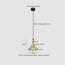 DecorBites™ Clear Glass LED Hanging Lamp French Style Pendant Light for Home Decor