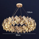 DecorBites™ Crystal Chandelier for Living & Dining Room, Luxury Ceiling Light Fixture