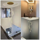 DecorBites™ Crystal LED Chandelier: Elegant Lighting for Home, Restaurant, and Bar