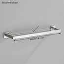 DecorBites™ Brushed Nickel Bathroom Hardware Set: Robe Hook, Towel Rail, Bar Rack, Shelf, Tissue Holder