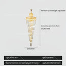 DecorBites™ Crystal Stair Long Chandelier - Simple Modern Design for Duplex Villa Living Room