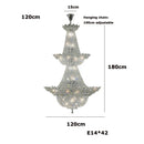DecorBites™ K9 Crystal Chrome LED Chandelier for Trendy Living Room Lighting