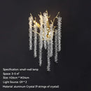 DecorBites™ Crystal Metal Chandelier: Elegant Luxury Hanging Lamp for Home Hotel Decor