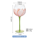 DecorBites™ Hand Painted Glass Goblet: Creative Red Wine Glasses Cup for Wedding Party