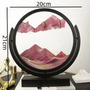 3D Moving Sand Art Painting Hourglass Round Handmade Glass Deep Sea Sandscape Quicksand Craft Sandglass Home Decoration Gifts