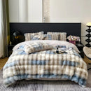 DecorBites™ Gradient Faux Rabbit Fur Bedding Set - Warm Luxury Plush Duvet Cover & Quilt Sets