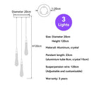 DecorBites™ Crystal Raindrop Pendant Lights - Elegant LED Foyer Chandeliers for High Ceilings