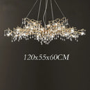 DecorBites™ Gold Crystal Chandelier: Modern LED Luxury Lighting for Living Room Villa