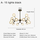 DecorBites™ Glass Ball Pendant Chandelier for Living Room Bedroom Dining Room