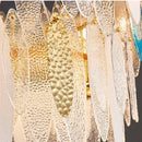 DecorBites™ Gold LED Glass Chandelier for Dinning Living Room Bedroom_main keyword: Pendant Lamps