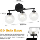 DecorBites™ Double-Head Glass & Iron Wall Lamps, Modern Minimalist Bathroom Vanity Lights