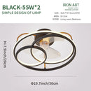 DecorBites™ LED Ceiling Fan with Remote Control, Modern Silent Lighting Fixture for Bedroom and Dining Room