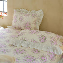 DecorBites™ Cotton Floral Ruffles Quilted Bedspread Set with Pillowcases