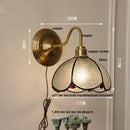 Antique brass clover glass brass wall sconce dining room light