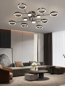 DecorBites™ Gold Plated Luxury Chandelier with Remote Control Crystals for Elegant Living & Bedroom Decor
