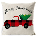 DecorBites™ Elk Print Linen Pillowcase: Festive Christmas Cushion Cover for Sofa - 2023 New Year Decor