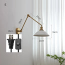 DecorBites™ Copper Swing Arm Wall Lights Sconce Up Down LED Modern Ceramic Lampshade