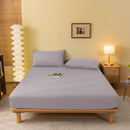 DecorBites™ Cozy Solid Color Fitted Sheet - All Seasons Mattress Cover