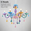 DecorBites™ Crystal Chandelier: Modern Macaron Color Children Room Luminaire