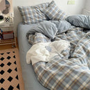 DecorBites™ Japanese Style Cotton Printed 4Pcs Bedding Set with Double-Sided Design