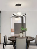 DecorBites™ LED Chandelier: Modern Living Room Kitchen Hanging Light, White Indoor Lighting Fixture