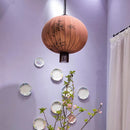 DecorBites™ Bamboo Lantern Pendant: Handmade Fabric Shade for Elegant Hotel and Restaurant Lighting