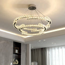 DecorBites™ Crystal LED Pendant Lights Chrome Steel Modern Luxury Fixtures