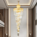 DecorBites™ Crystal Stair Long Chandelier - Simple Modern Design for Duplex Villa Living Room