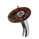 DecorBites™ Glass Rocker Handle Basin Faucet, Waterfall Mixer Taps, Chrome Finish