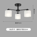 DecorBites™ LED Black/Gold Ceiling Chandelier with Lampshade for Elegant Living Room Decor