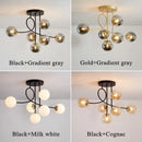 DecorBites™ Glass Ball LED Ceiling Chandelier - Modern Nordic Pendant Light for Living Room