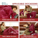 DecorBites™ Electric Heated Blanket Throw: 10 Temp Settings, Auto Shut Off, Machine Washable