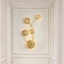DecorBites™ Gold Flower Copper Frame Wall Sconce for Hotel Dining Room Lighting