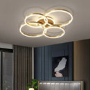 DecorBites™ LED Chandelier: Modern Living Study Bedroom Lamps, Round Rings Foyer Chandeliers Luminaire