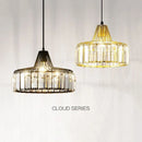 DecorBites™ Crystal LED Pendant Light: Retro Gold Lampshade for Living Room, Bedroom, Dining Room