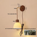 DecorBites™ Adjustable LED Wall Light Fixture with Ceramic Wood Base for Home Decor
