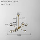 DecorBites™ Glass Chandelier with Metal Frame for Parlor, Dining Room, and Bedroom Lighting