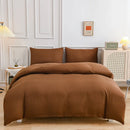 DecorBites™ Brushed Duvet Cover Set, Solid Orange Red, Luxury Hotel Bedding Set