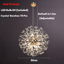 DecorBites™ Dandelion Spark LED Chandelier – Modern Art Crystal Lamps for Home Decor