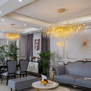 DecorBites™ Gold Crystal Tree Branch Chandelier for Dining Living Room Bedroom Decor