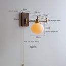 DecorBites™ Copper Arm LED Wall Sconce Switch Light, Adjustable Lampshade, Pull Chain, Beside Lamp
