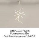 DecorBites™ LED Chandelier: Modern Luster Lighting for Stair Hall Bedroom Room Duplex Building